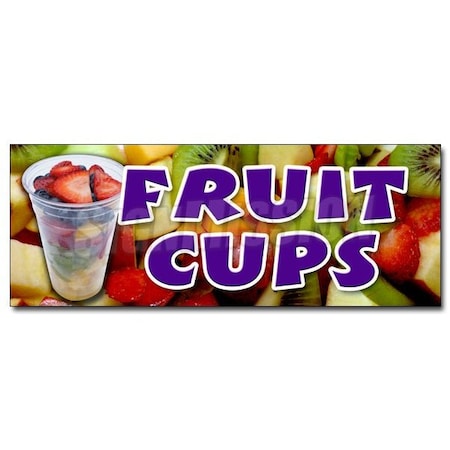 FRUIT CUPS DECAL Sticker Peaches Pineapple Orange Cocktail Salad Syrup Berry